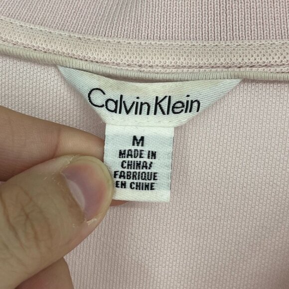 Calvin Klein men’s pastel pink polo tshirt  medium - Picture 3 of 10